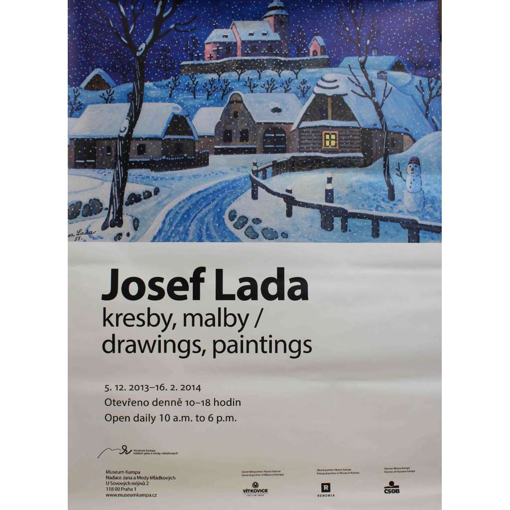 Josef Lada. Kresby, malby/Drawings, paintings (výstavní plakát, malířství, Museum Kampa)
