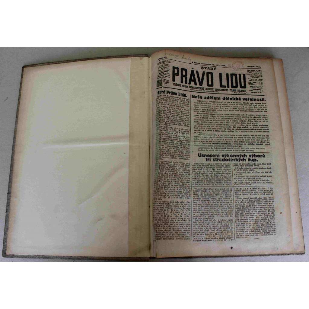 Staré Právo lidu; Rudé právo 1920 (září-říjen) (noviny, první republika, mj. Válka rusko-polská, Pompeje, Projevy našich organisací, Naše kritika o ruské revoluci, 28. říjen, Lenin o válce s Polskem)