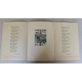 Ukřižování s vranami (bibliofilie, poezie; grafika - suchá jehla, podpis a překlad Bohuslav Reynek)