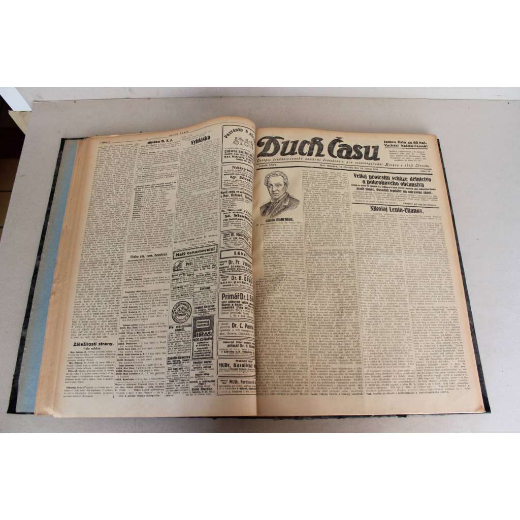 Duch Času. Časopis Československé sociální demokracie pro Moravu a Slezsko 1924, roč. XXVI. (Sociální demokracie, první republika, mj. Lenin mrtev, Trocký v odboji proti bolševikům?, Wilson úmrtí, Připojení Rakouska k Německu zase straší) Duch Času. Časopis Československé sociální demokracie pro Moravu a Slezsko 1924, roč. XXVI. (Sociální demokracie, první republika, mj. Lenin mrtev, Trocký v odboji proti bolševikům?, Wilson úmrtí, Připojení Rakouska k Německu zase straší)