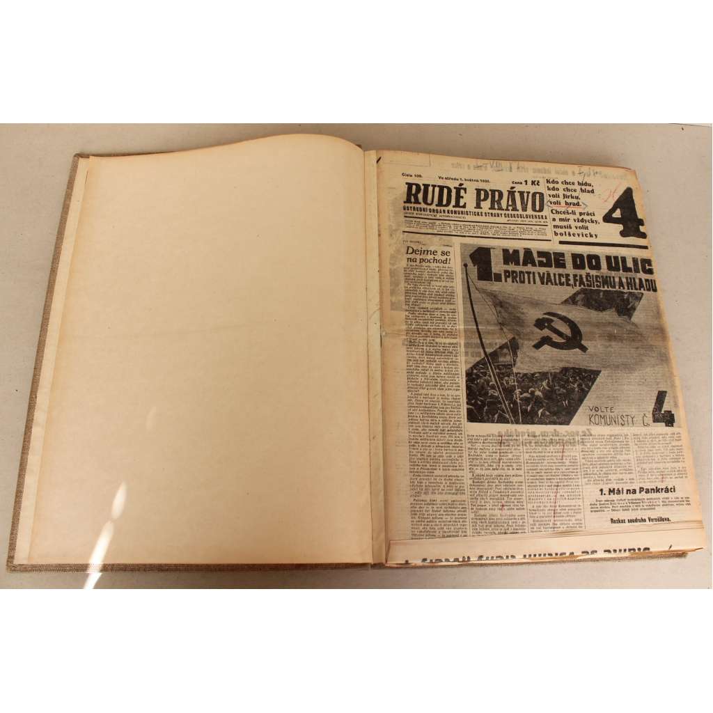 Rudé právo 1935 (květen-červen) (noviny, první republika, komunismus, mj. 1. Máj, Klement Gottwald, Praha pod prapory komunistů, Nástup tisíců proti Preissovu, Stříbrný oknem, Henlein za četnickým kordonem, Slavné vítězství komunistů) Rudé právo 1935 (květen-červen) (noviny, první republika, komunismus, mj. 1. Máj, Klement Gottwald, Praha pod prapory komunistů, Nástup tisíců proti Preissovu, Stříbrný oknem, Henlein za četnickým kordonem, Slavné vítězství komunistů)
