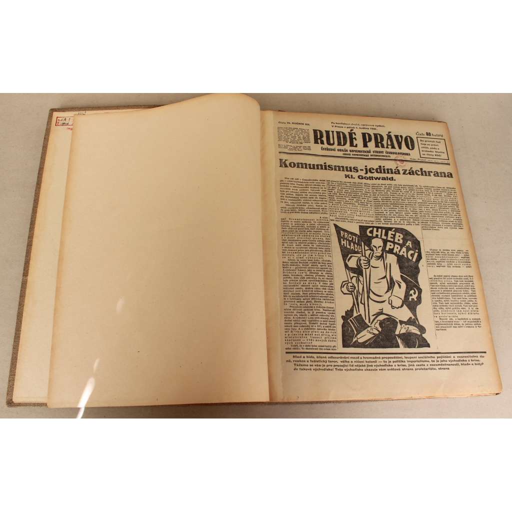 Rudé právo 1931, roč. XII (květen-červen) (noviny, první republika, politika, mj. K. Gottwald - Komunismus - jediná záchrana; Výluka v karlově huti, Útok na pražskou Kolbenku, V Praze rozehnán sjezd rudých odborů) Rudé právo 1931, roč. XII (květen-červen) (noviny, první republika, politika, mj. K. Gottwald - Komunismus - jediná záchrana; Výluka v karlově huti, Útok na pražskou Kolbenku, V Praze rozehnán sjezd rudých odborů)