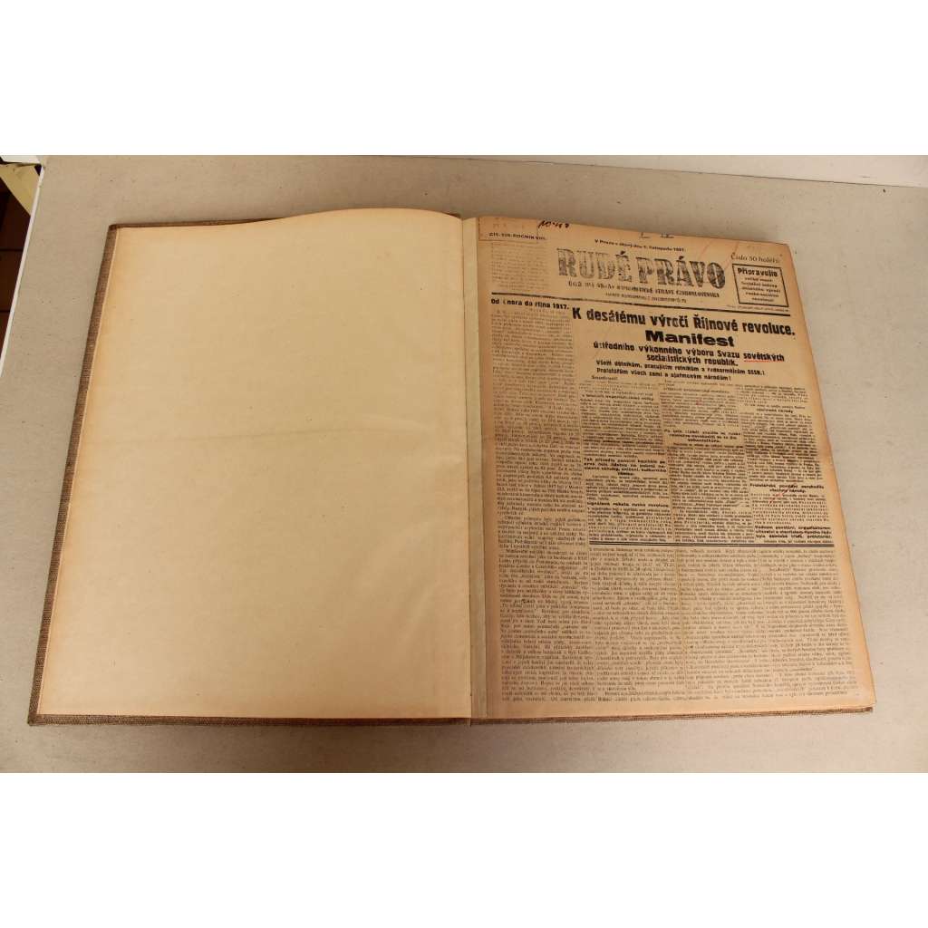Rudé právo 1927, roč. VIII. (listopad-prosinec) (noviny, první republika, komunismus, mj. K desátému výročí Říjnové revoluce, Boj za leninskou linii, Trockistická oposice dříve a nyní, Polští imperialisté připraveni pohltiti Litvu)