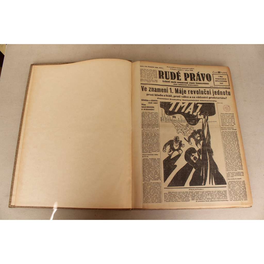 Rudé právo 1932, roč. XIII (květen-červen) (noviny, první republika, politika, mj. Ve znamení 1. máje; 1. máj v Mostě; Gorgulov je menševik a členn čsl. soc. demokracie!, Vojenské smlouvy Malé dohody, Fašistický vůdce v Japonsku sestavuje válečný kabinet)