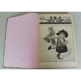 Jas. Rodinný obrázkový týdeník 1929 (časopis, první republika, kultura, móda, beletrie, mj. Horská myslivna, U sv. Víta [foto Sudek], Na návštěvě v pražském sokole, Pod Tatrami, Japonsko v Praze)