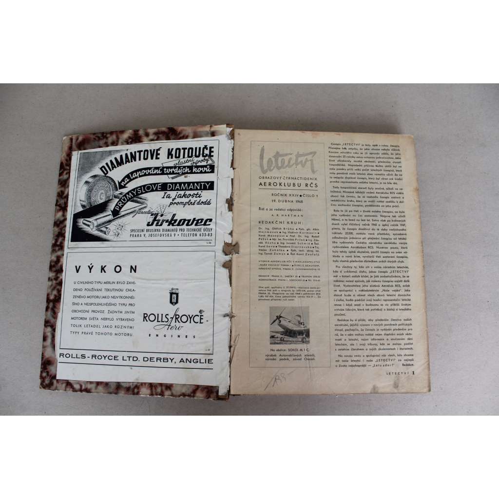 Letectví 1948, roč. XXIV. Obrázkový čtrnáctideník (časopis, letadlo, mj. S našimi Aeroliniemi do Bombaye, Dlouhé vlny u nás, Sovětské sportovní letectví, Letectví v Bystřici pod Hostýnem, Úmrtí E. Beneš, Všesokolský slet) Letectví 1948, roč. XXIV. Obrázkový čtrnáctideník (časopis, letadlo, mj. S našimi Aeroliniemi do Bombaye, Dlouhé vlny u nás, Sovětské sportovní letectví, Letectví v Bystřici pod Hostýnem, Úmrtí E. Beneš, Všesokolský slet)