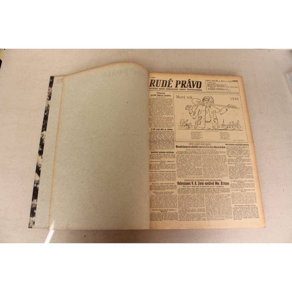Rudé právo 1946 (leden) (noviny, komunismus, mj. Henleinovci chtěli rozbít ČSR, Pařížská konference o německých reparacích, Norimberský proces, Generál de Gaulle odstoupil) Rudé právo 1946 (leden) (noviny, komunismus, mj. Henleinovci chtěli rozbít ČSR, Pařížská konference o německých reparacích, Norimberský proces, Generál de Gaulle odstoupil)