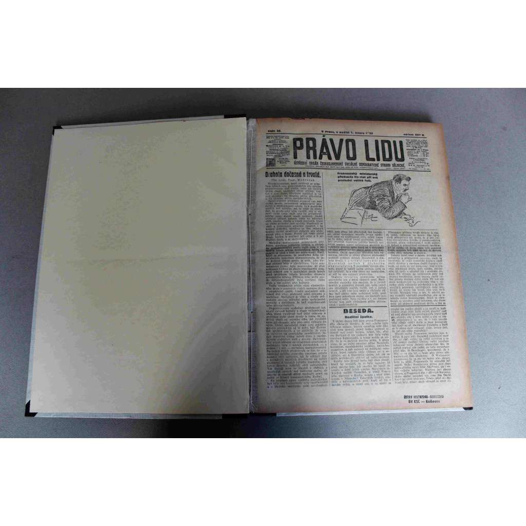 Právo lidu 1925, roč. XXXIV (únor) (noviny, deník, první republika, sociální demokracie, mj. Francie a Vatikán, Boj proti drahotě, Mustafa Kemal Paša, Řecké trápení, Na Maninách, Rusko drtitel Evropy)