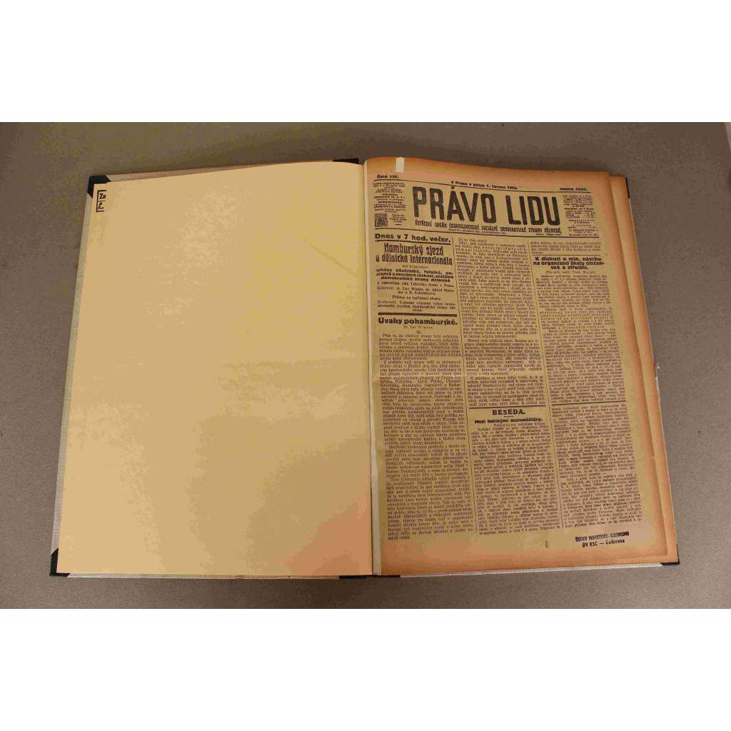 Právo lidu 1923, ročník XXXII (červen) (noviny, deník, první republika, sociální demokracie mj. Zděšení a nejistota v Německu, Fabrikant!, Rakousko porušuje mírové úmluvy, Předběžný mír mezi Řeckem a Tureckem, Ukrajina a Rusko)