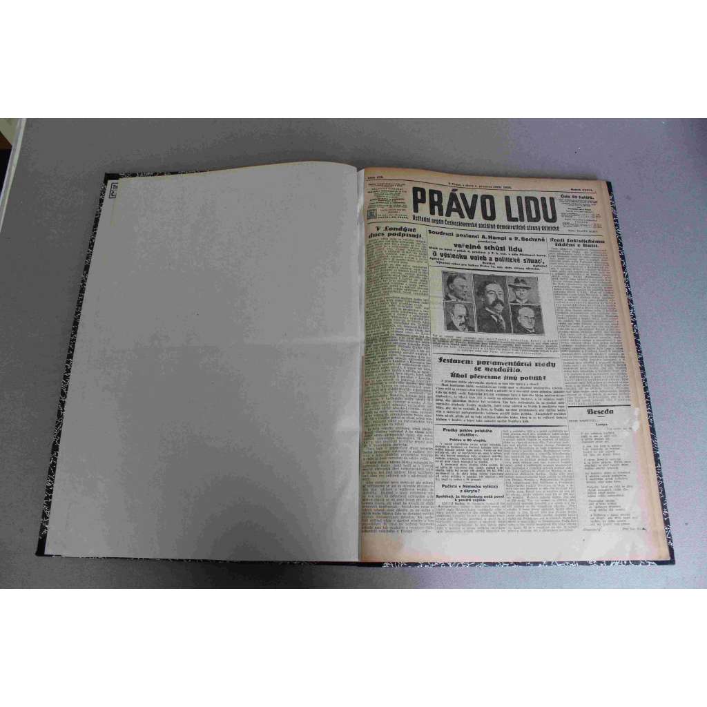 Právo lidu 1925, roč. XXXIV (prosinec) (noviny, deník, první republika, sociální demokracie, mj. Locarnská úmluva podepsána, Záhada Ruska, Zápisky cara MIkuláše II., Nová vláda jmenována [Švehla], Komunisté v naší republice)