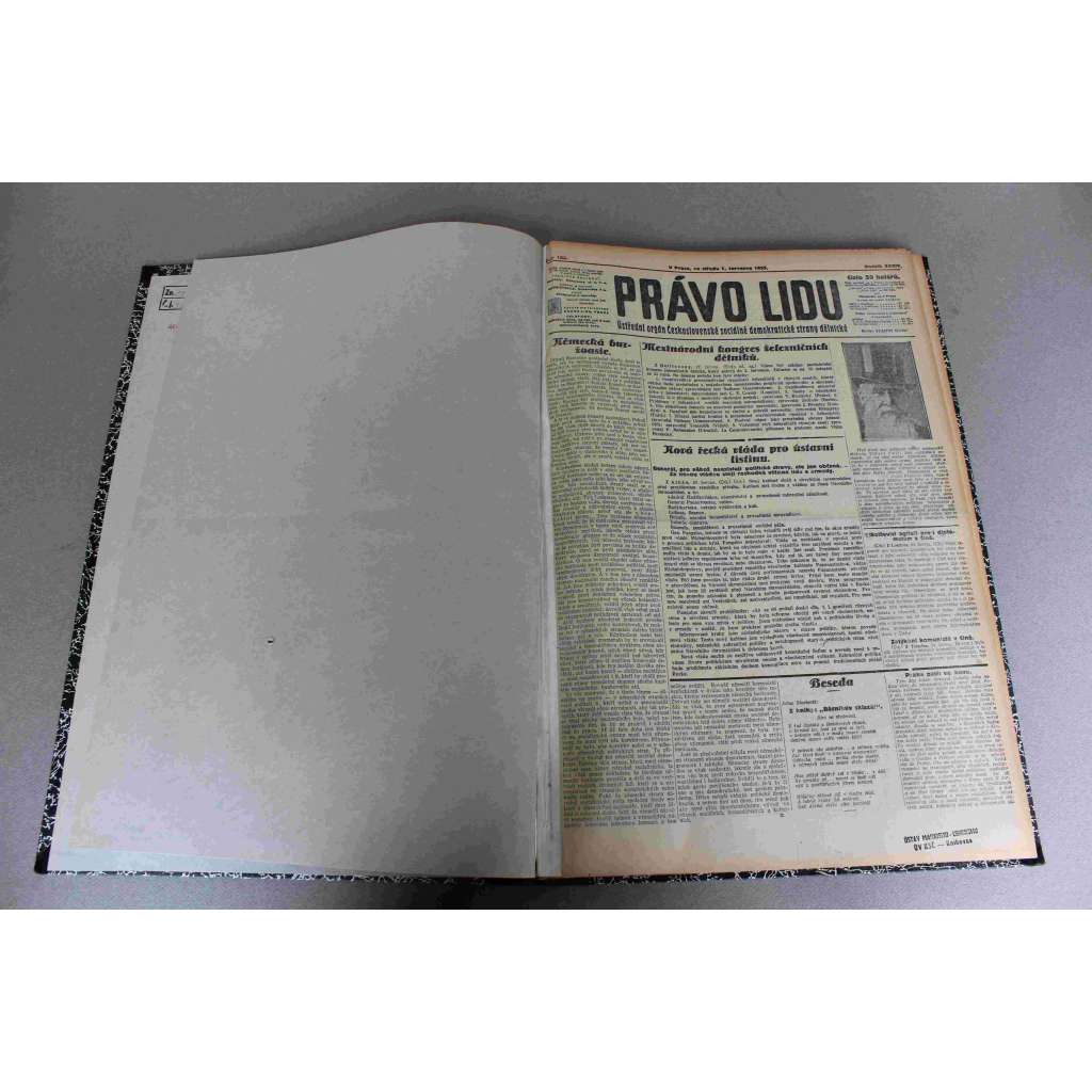 Právo lidu 1925, roč. XXXIV (červenec) (noviny, deník, první republika, sociální demokracie, mj. Sforza proti Mussolinimu, Husovo vítězství, W. Churchill, Baltské státy proti Rusku, Maršál Petain, Bytová nouze v Praze)