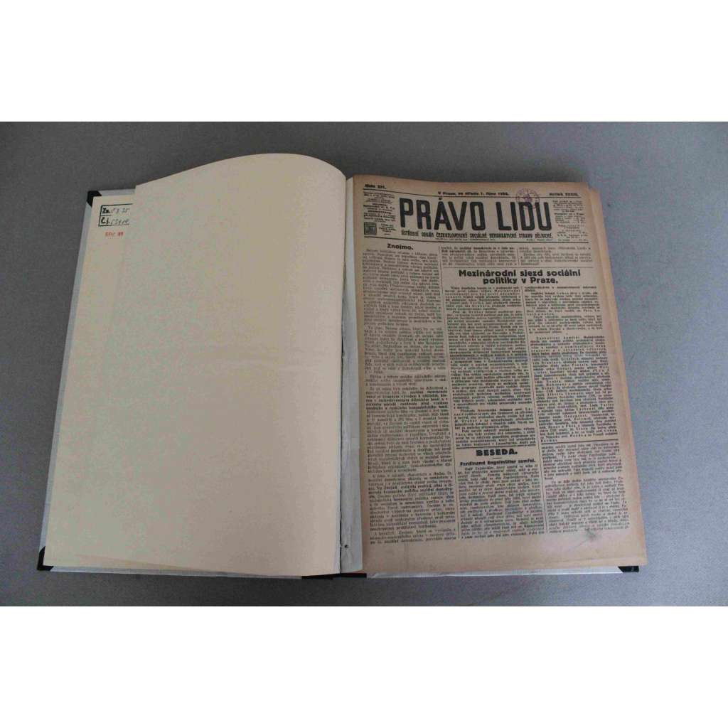 Právo lidu 1924, roč. XXXIII (říjen) (noviny, deník, první republika, sociální demokracie, mj. Leninism u nás a v Rusku, Soudruzi a soudružky - Slovanský ostrov; Gruzínská tragedie, Oslava 28. října)