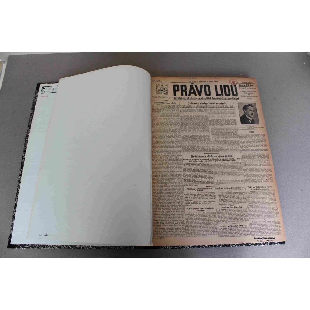 Právo lidu 1930, roč. XXXIX (duben) (noviny, deník, první republika, sociální demokracie, mj. Katolický kaplan a M. Jan Hus, Gandhiho revoluce proti Anglii, Rozsudek nad Tukou potvrzen, Odvážný podvodník s velkými tituly)