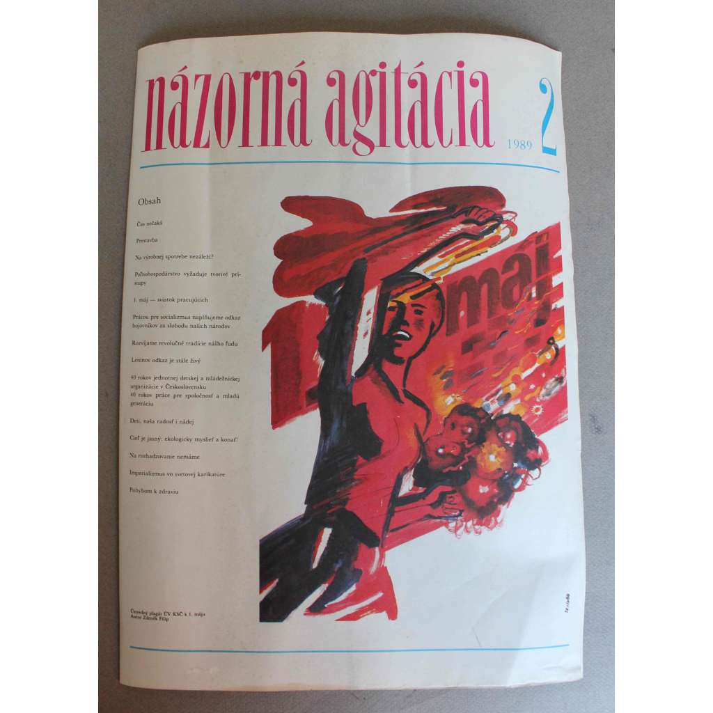 Názorná agitácia 1989/2 (Názorná agitace, plakát, propaganda, komunismus, mj. Prestavba, 1. Máj)