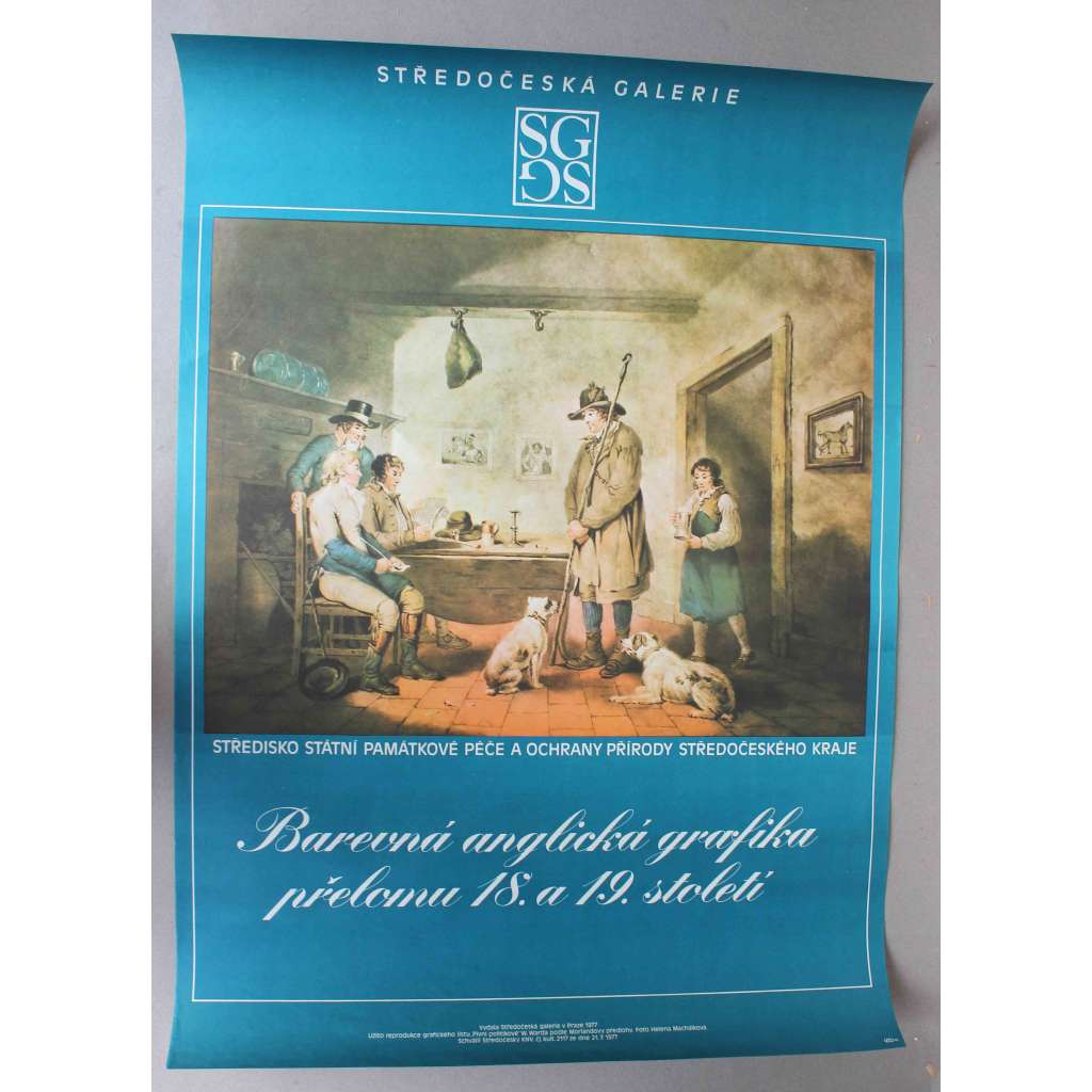 Barevná anglická grafika přelomu 18. a 19. století (výstavní plakát, Středočeská galerie, grafika, Anglie)