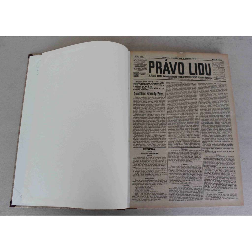 Právo lidu 1913, roč. XXII (červen) (noviny, deník, Rakousko Uhersko, sociální demokracie, mj. Berta Suttnerová, Naděje na dohodu mezi spojenci, Nový boj vzplanul v Uhrách, Válce bulharsko-sbrské nedá se zabrániti.., Strašnice)
