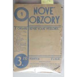 Nové obzory, ročník I. (bez čísla 8) Revue Volné myšlenky[Volná Myšlenka ]  Ročník I., čísla 1-10, číslo 8. chybí!