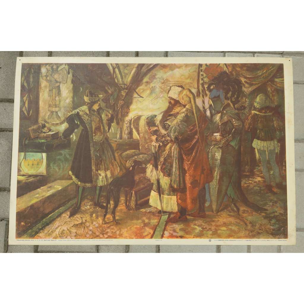 Zajetí krále Václava IV. - dějepis - školní plakát - výukový obraz