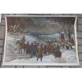 Rtyně v Podkrkonoší, selské povstání roku 1775 - dějepis - školní plakát, výukový obraz - Vzbouření selského lidu před Rtyňskou rychtou