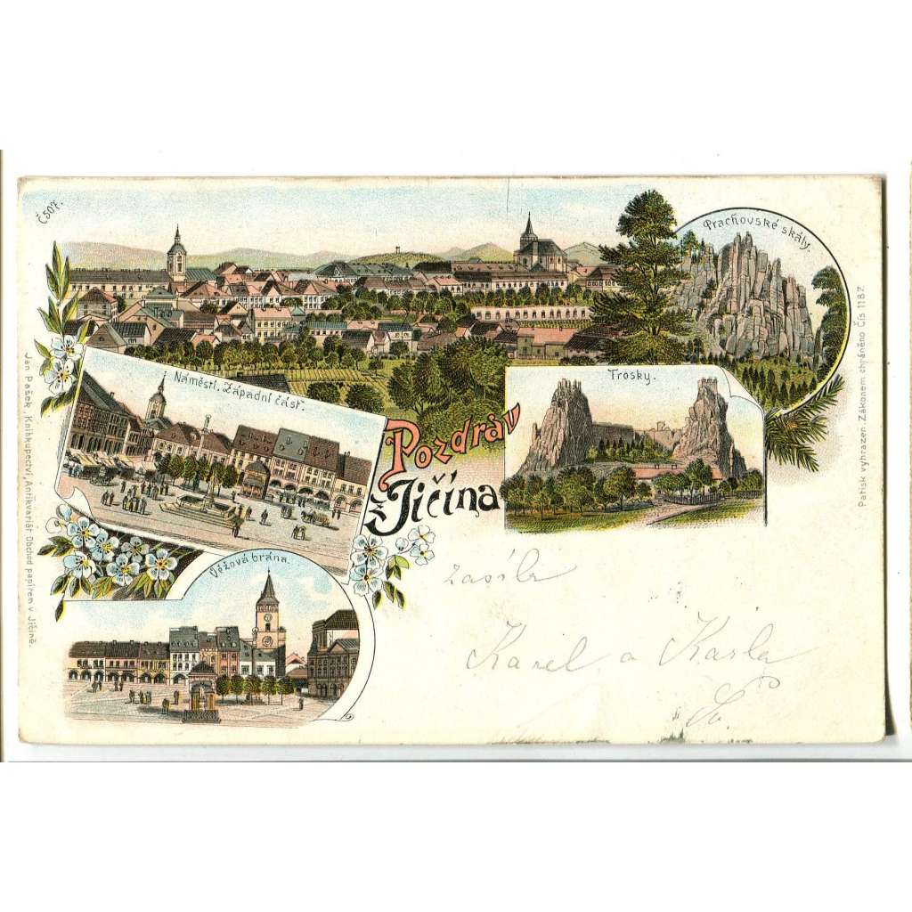 Jičín, Český ráj, litografie