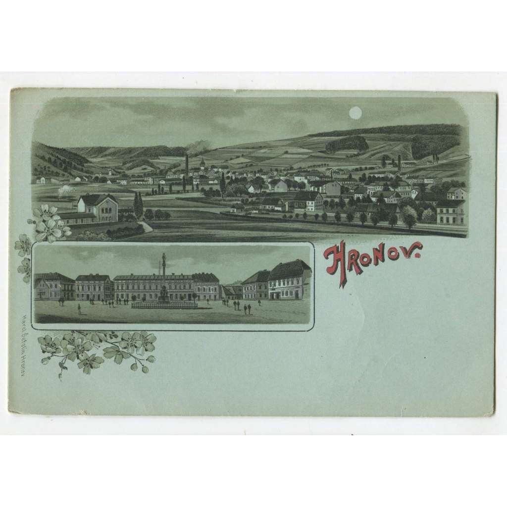 Hronov, Náchod. litografie.