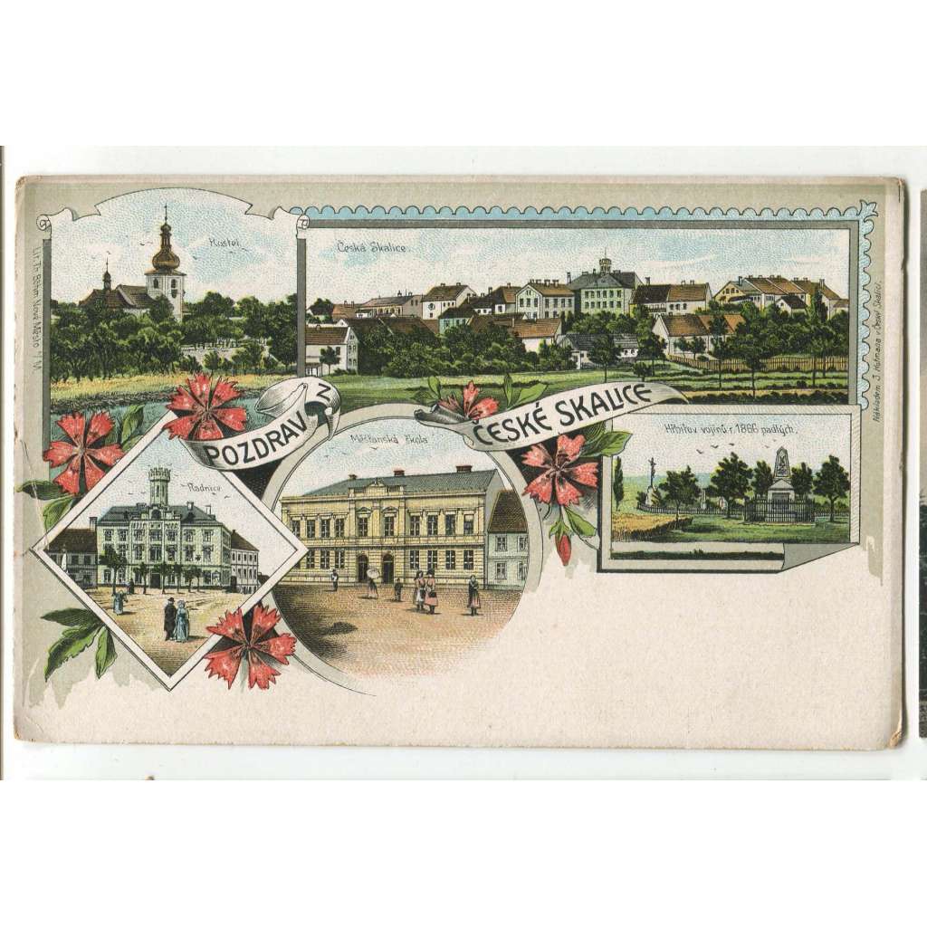 Česká Skalice, Náchod, litografie