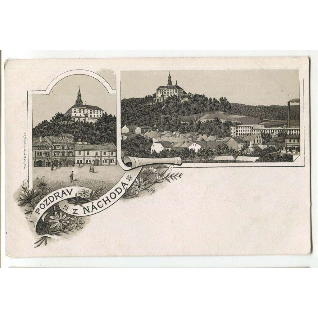 Náchod, litografie