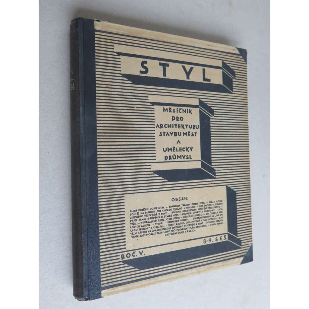 STYL. Časopis pro architekturu, stavbu měst a umělecký průmysl, ročník V. (X.), 1924-1925 (chybí titul a obsah)
