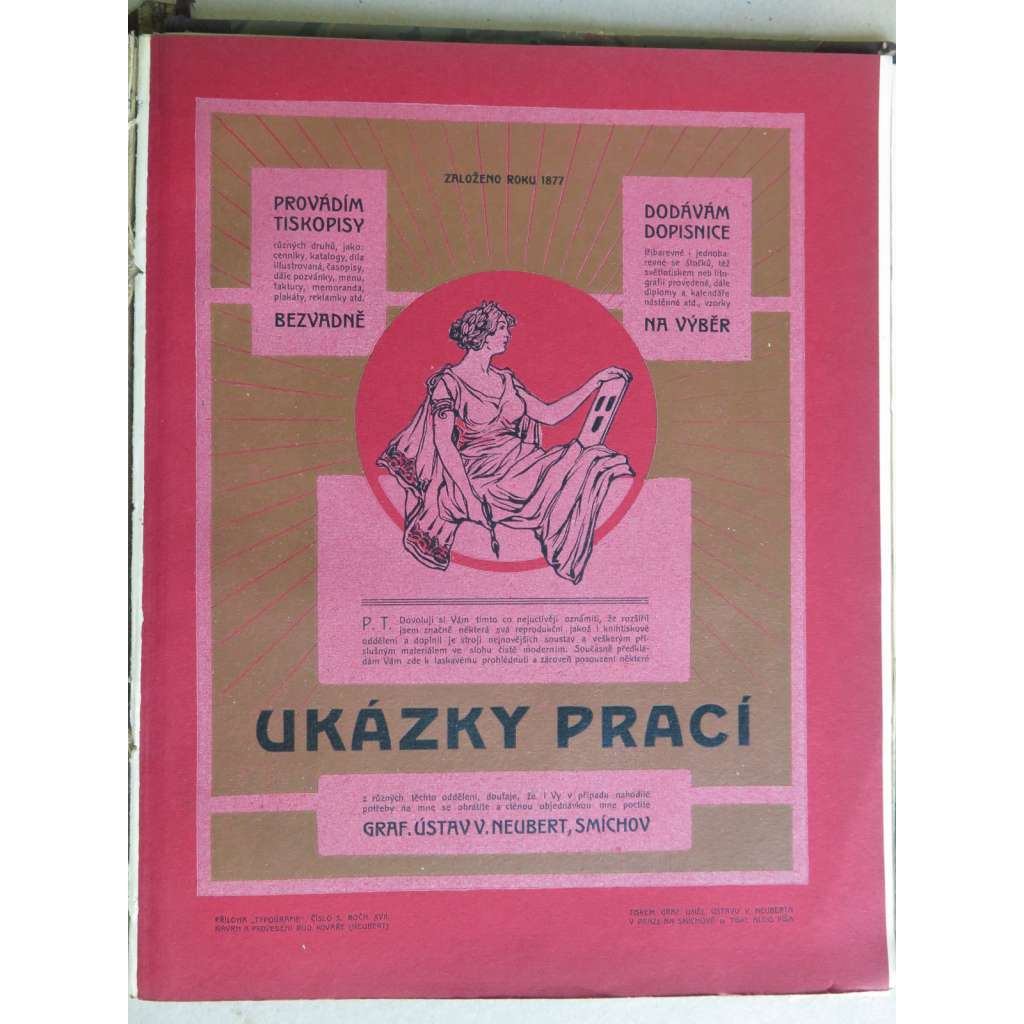 Typografia (+PŘÍLOHY). Ročník XVII. (17.) - 1906. Odborný list knihtiskařů