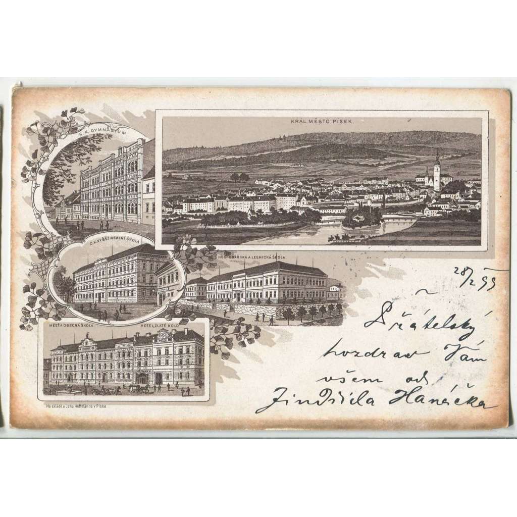 Písek, litografie
