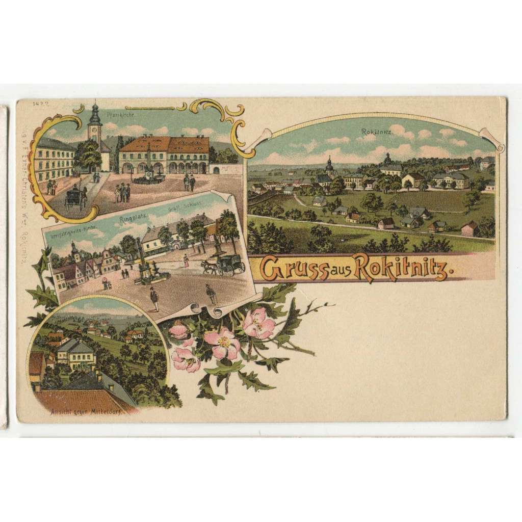 Rokytnice, Rychnov nad Kněžnou, Orlické hory litografie