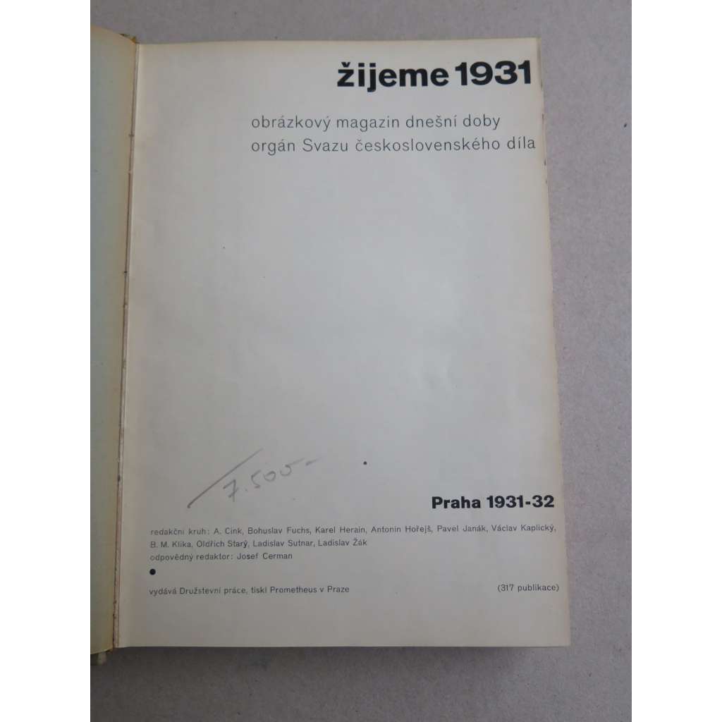 Žijeme 1931-1932. Obrázkový magazin dnešní doby