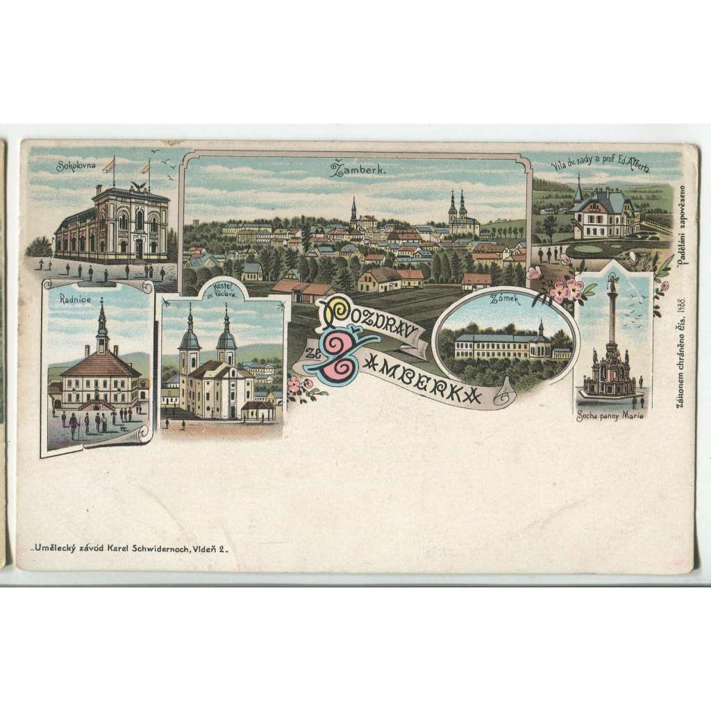 Žamberk, Ústí nad Orlicí, litografie