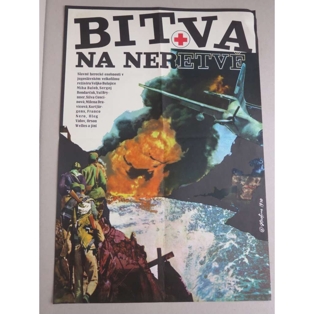 Filmový plakát - film Bitva na Neretvě (Jugoslávie, USA 1969) The Battle of Neretva