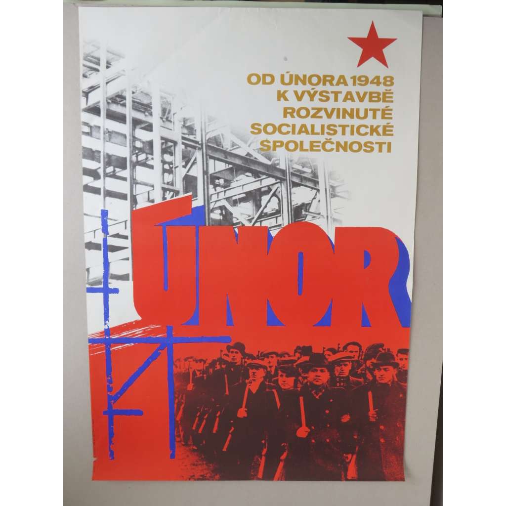 Plakát - Vítězný únor - výročí - komunismus, propaganda