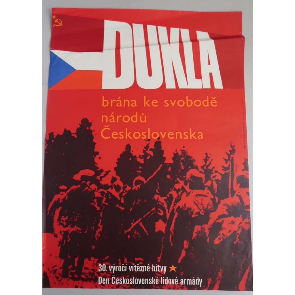 Plakát - Dukla - den armády - komunismus, propaganda