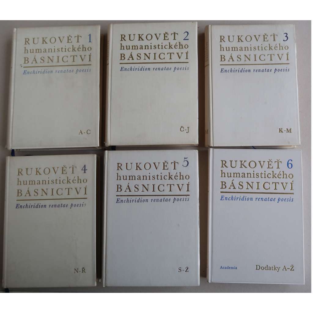 Rukověť humanistického básnictví - KOMPLET 6 svazků