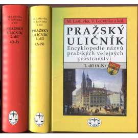 Pražský uličník, 1.-2. díl (2 svazky) [Praha - seznam názvů ulic města Prahy a jejich změn v historii]   HOL.