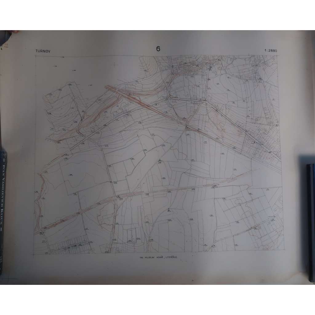 Město Turnov - podrobný plán města - 12 velkých listů - 1:2880 - mapa