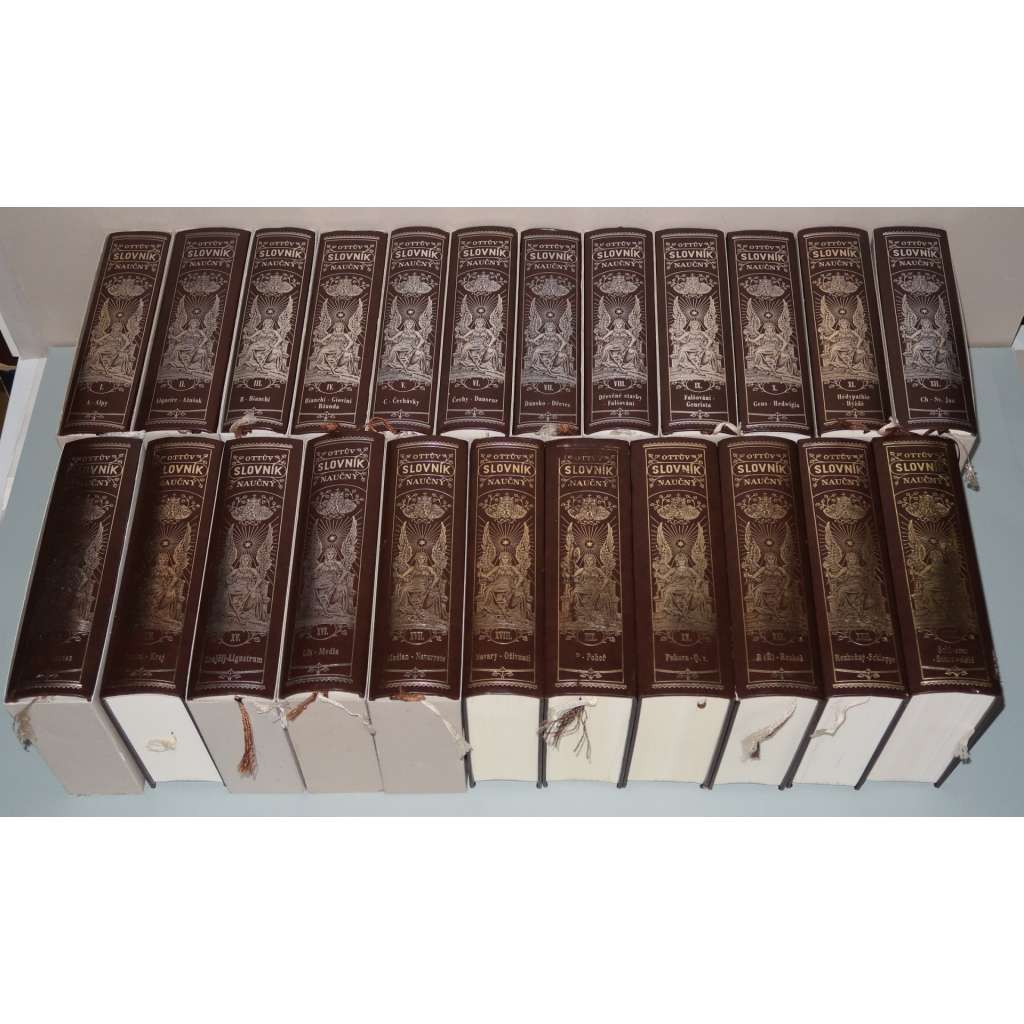 OTTŮV SLOVNÍK NAUČNÝ - 23 SVAZKŮ -NOVÉ VYDÁNÍ (encyklopedie všech oborů - mj. historie, přírodní vědy, místopis, výkladová hesla)
