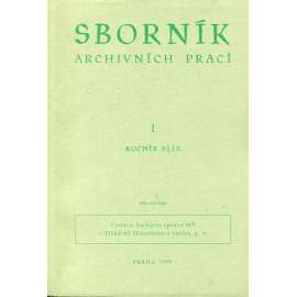 Sborník archivních prací, ročník XLIX., číslo 1/1999