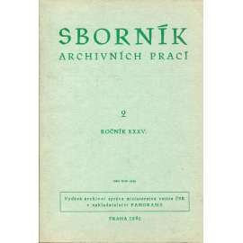 Sborník archivních prací, ročník XXXV., číslo 2/1985
