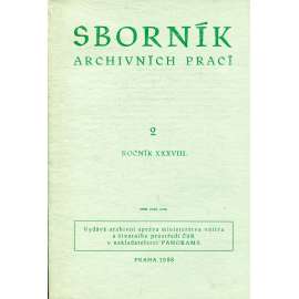 Sborník archivních prací, ročník XXXVIII., číslo 2/1988