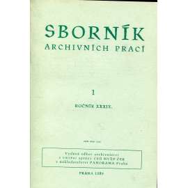 Sborník archivních prací, ročník XXXIX., číslo 1/1989