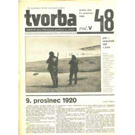 Tvorba, ročník V. (11.12.1930). Týdeník pro literaturu, politiku a umění (časopis)