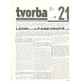 Tvorba, ročník V. (29.5.1930). Týdeník pro literaturu, politiku a umění (časopis)