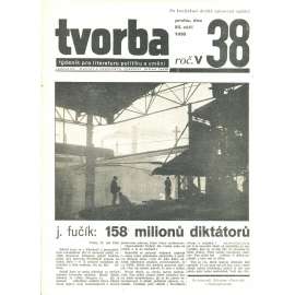 Tvorba, ročník V. (25.9.1930). Týdeník pro literaturu, politiku a umění (časopis)