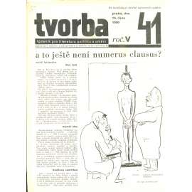 Tvorba, ročník V. (16.10.1930). Týdeník pro literaturu, politiku a umění (časopis)