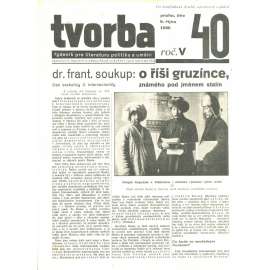 Tvorba, ročník V. (9.10.1930). Týdeník pro literaturu, politiku a umění (časopis)