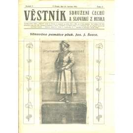 Věstník Sdružení Čechů a Slováků z Ruska, ročník I., číslo 9/1921 (noviny, časopis) - legie